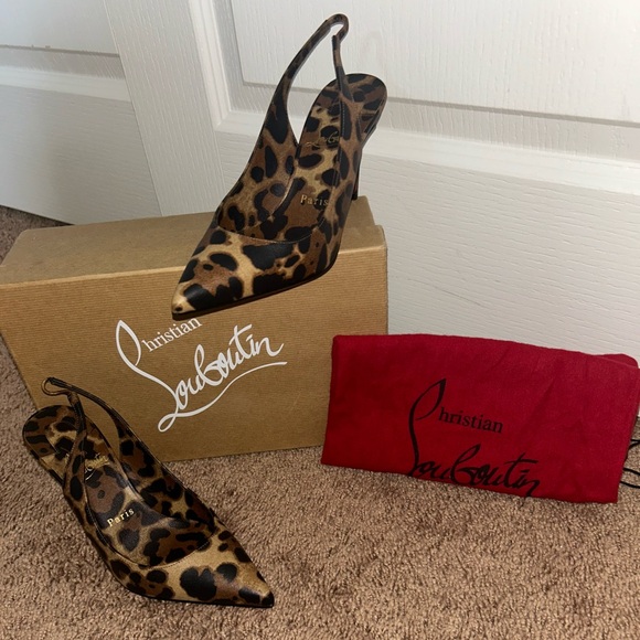 Christian Louboutin Leopard Kate Slingback - Picture 1 of 4